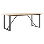 Esstisch O-Gestell 200x100x75,5cm Massivholz Kiefer & Stahl