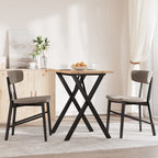 Esstisch X-Gestell 80x50x75,5 cm Massivholz Kiefer & Stahl
