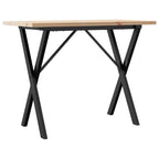 Esstisch X-Gestell 100x50x75,5 cm Massivholz Kiefer & Stahl