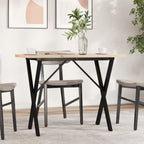Esstisch X-Gestell 100x50x75,5 cm Massivholz Kiefer & Stahl