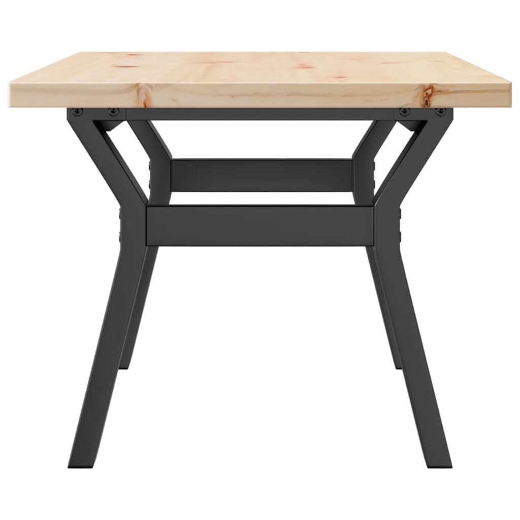 Couchtisch Y-Gestell 80x50x40,5cm Massivholz Kiefer & Stahl