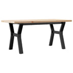 Couchtisch Y-Gestell 100x50x45,5 cm Massivholz Kiefer Stahl