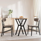 Esstisch Y-Gestell 50x50x75,5 cm Massivholz Kiefer & Stahl