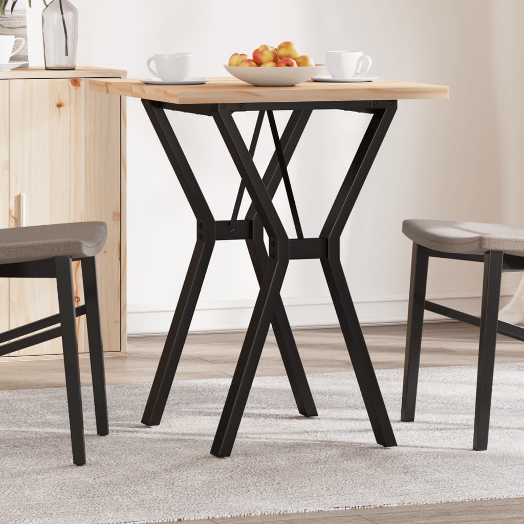 Esstisch Y-Gestell 60x60x75,5cm Massivholz Kiefer und Stahl