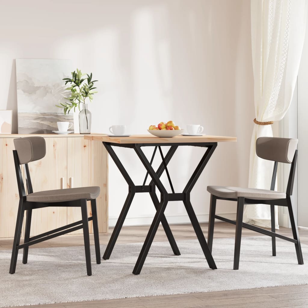 Esstisch Y-Gestell 70x70x75,5 cm Massivholz Kiefer & Stahl