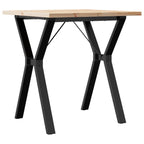 Esstisch Y-Gestell 70x70x75,5 cm Massivholz Kiefer & Stahl