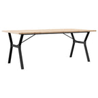 Esstisch Y-Gestell 200x100x75,5cm Massivholz Kiefer & Stahl