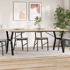Esstisch Y-Gestell 200x100x75,5cm Massivholz Kiefer & Stahl