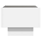 Beistelltisch mit LED Weiß 40x40x30 cm Holzwerkstoff