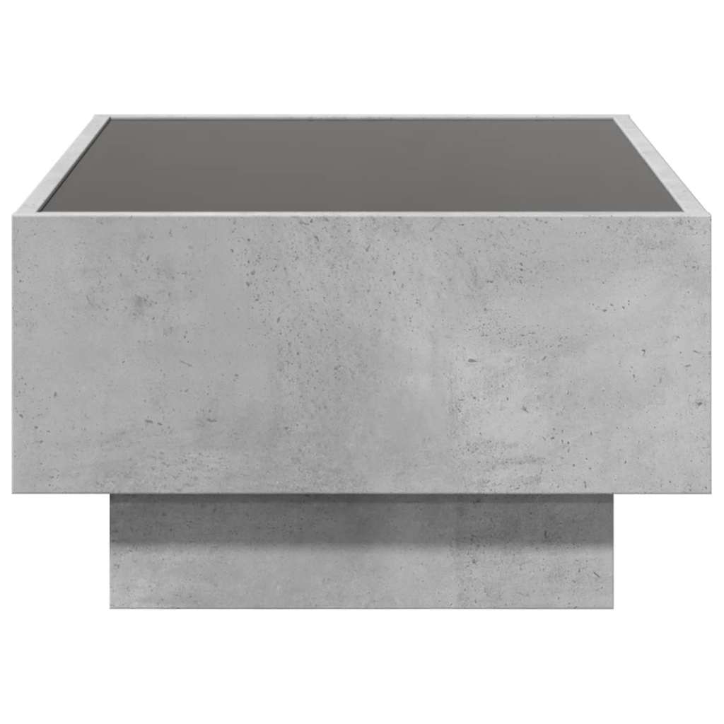 LED-Couchtisch Betongrau 70x50x30 cm Holzwerkstoff