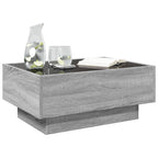 LED-Couchtisch Grau Sonoma 70x50x30 cm Holzwerkstoff