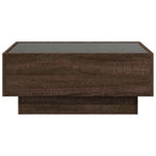 LED-Couchtisch Braun Eichen-Optik 70x50x30 cm Holzwerkstoff