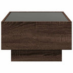 LED-Couchtisch Braun Eichen-Optik 70x50x30 cm Holzwerkstoff