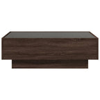 LED-Couchtisch Braun Eichen-Optik 90x50x30 cm Holzwerkstoff