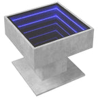 LED-Couchtisch Betongrau 50x50x45 cm Holzwerkstoff