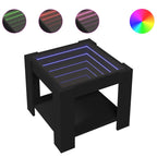 LED-Couchtisch Schwarz 53x53x45 cm Holzwerkstoff