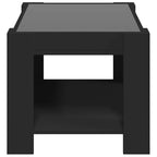 LED-Couchtisch Schwarz 73x53x45 cm Holzwerkstoff