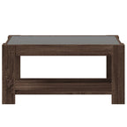 LED-Couchtisch Braun Eichen-Optik 93x53x45 cm Holzwerkstoff