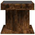 LED-Couchtisch Räuchereiche 50x50x45 cm Holzwerkstoff