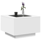 LED-Couchtisch Weiß 60x60x40 cm Holzwerkstoff