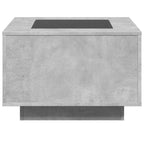 LED-Couchtisch Betongrau 60x60x40 cm Holzwerkstoff