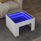Couchtisch mit Infinity-LED Weiß 50x50x30 cm