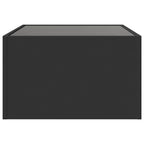 Couchtisch mit Infinity-LED Schwarz 70x50x30 cm