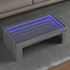 Couchtisch mit Infinity-LED Grau Sonoma 90x50x30 cm