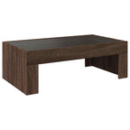 Couchtisch mit Infinity-LED Braun Eichen-Optik 90x50x30 cm