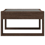 Couchtisch mit Infinity-LED Braun Eichen-Optik 50x53x30 cm