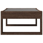Couchtisch mit Infinity-LED Braun Eichen-Optik 70x53x30 cm