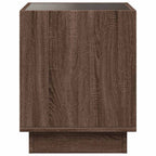 Couchtisch mit Infinity-LED Braun Eichen-Optik 50x50x50 cm
