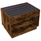 Couchtisch mit Infinity-LED Räuchereiche 70x50x50 cm