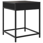 Couchtisch mit Infinity-LED Schwarz 40x40x51 cm