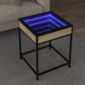 Couchtisch mit Infinity-LED Sonoma-Eiche 40x40x51 cm