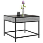 Couchtisch mit Infinity-LED Grau Sonoma 50x50x41 cm