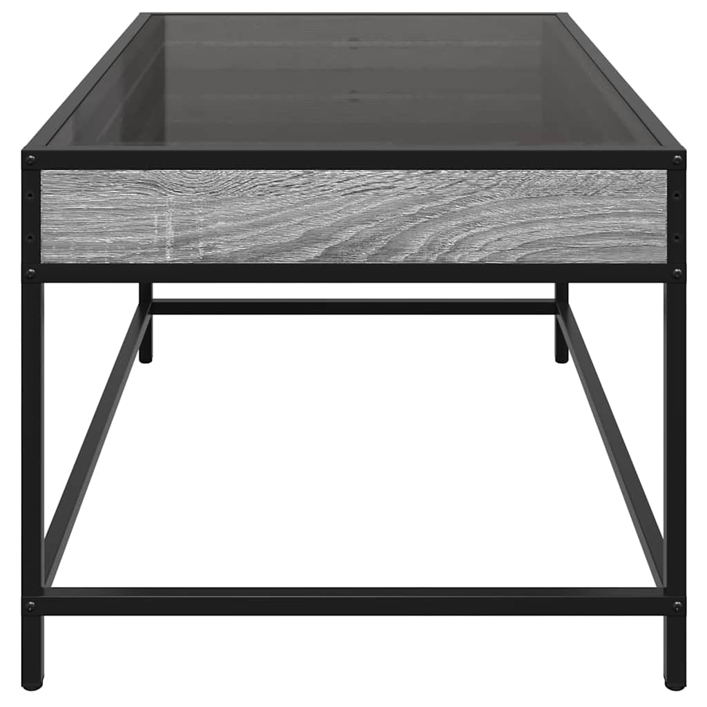 Couchtisch mit Infinity-LED Grau Sonoma 70x50x41 cm
