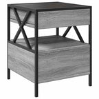 Couchtisch mit Infinity-LED Grau Sonoma 40x40x51 cm