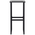 3-tlg. Gartenbar-Set Schwarz Pulverbeschichteter Stahl
