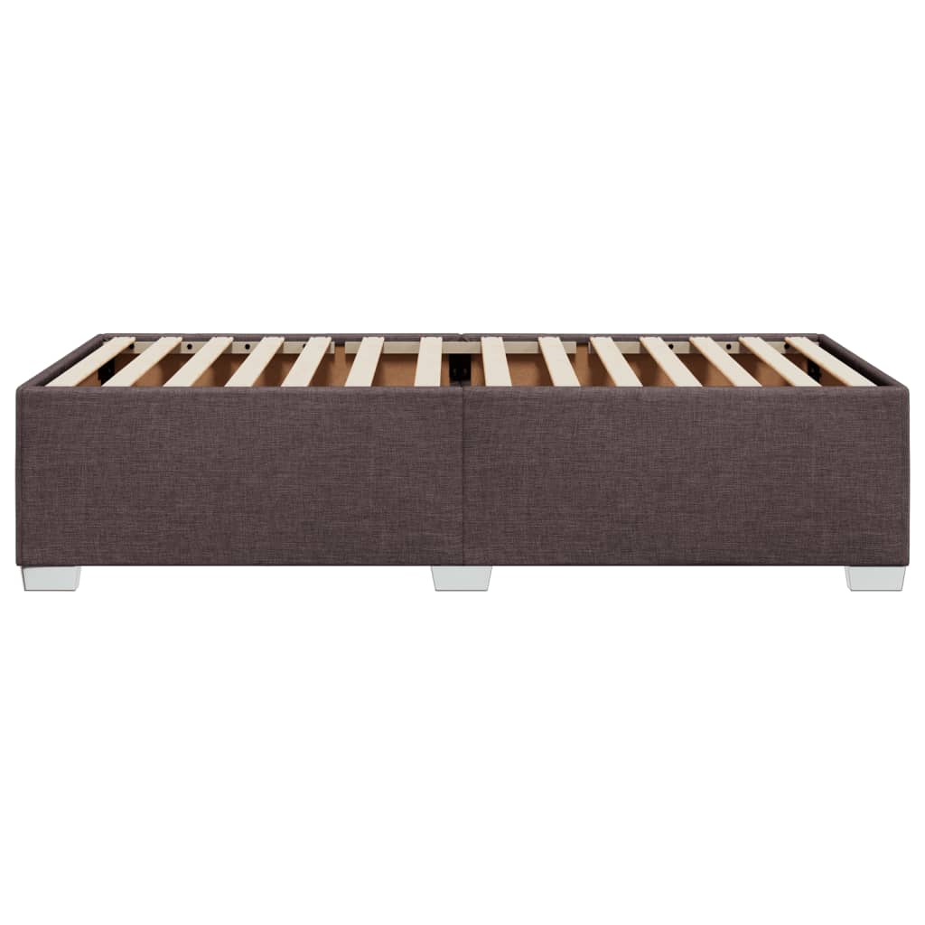 Bettgestell ohne Matratze Dunkelbraun 80x200 cm Stoff