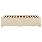 Bettgestell ohne Matratze Creme 80x200 cm Stoff