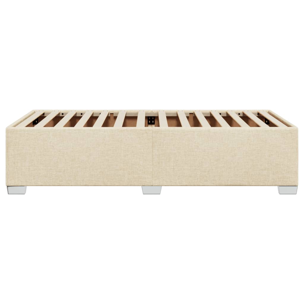 Bettgestell ohne Matratze Creme 80x200 cm Stoff