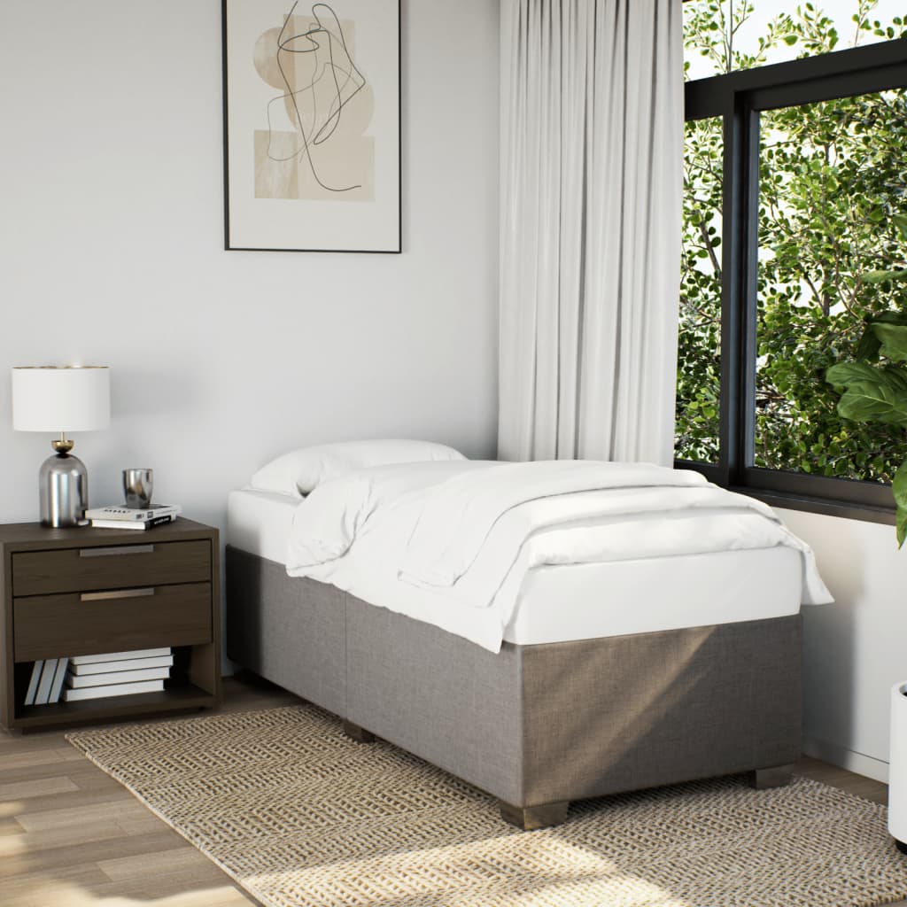Bettgestell ohne Matratze Taupe 90x190 cm Stoff