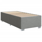 Bettgestell ohne Matratze Hellgrau 90x200 cm Stoff