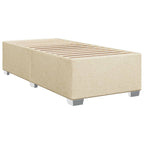 Bettgestell ohne Matratze Creme 90x200 cm Stoff