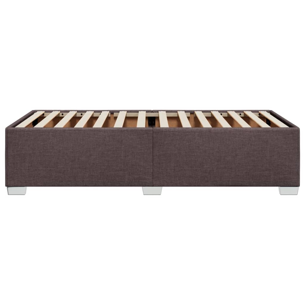 Bettgestell ohne Matratze Dunkelbraun 100x200 cm Stoff