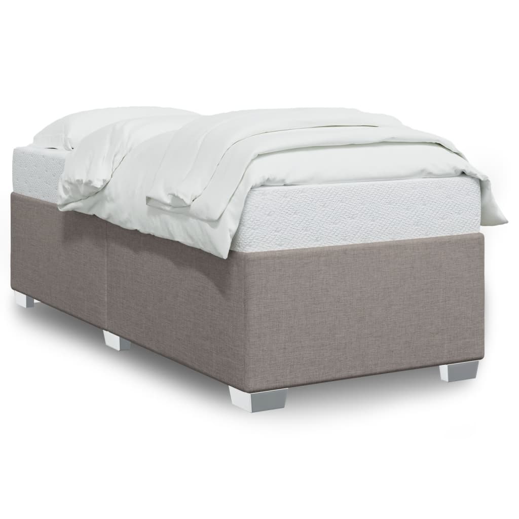 Bettgestell ohne Matratze Taupe 100x200 cm Stoff
