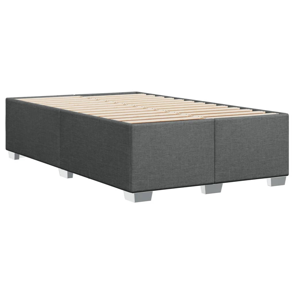 Bettgestell ohne Matratze Dunkelgrau 120x190 cm Stoff