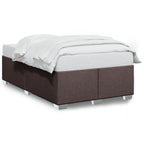 Bettgestell ohne Matratze Dunkelbraun 120x190 cm Stoff
