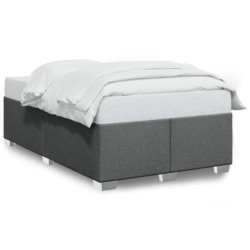 Bettgestell ohne Matratze Dunkelgrau 120x200 cm Stoff